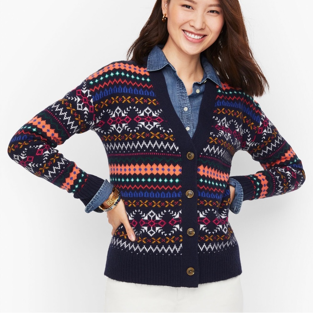 Talbots Fair Isle Cardigan
